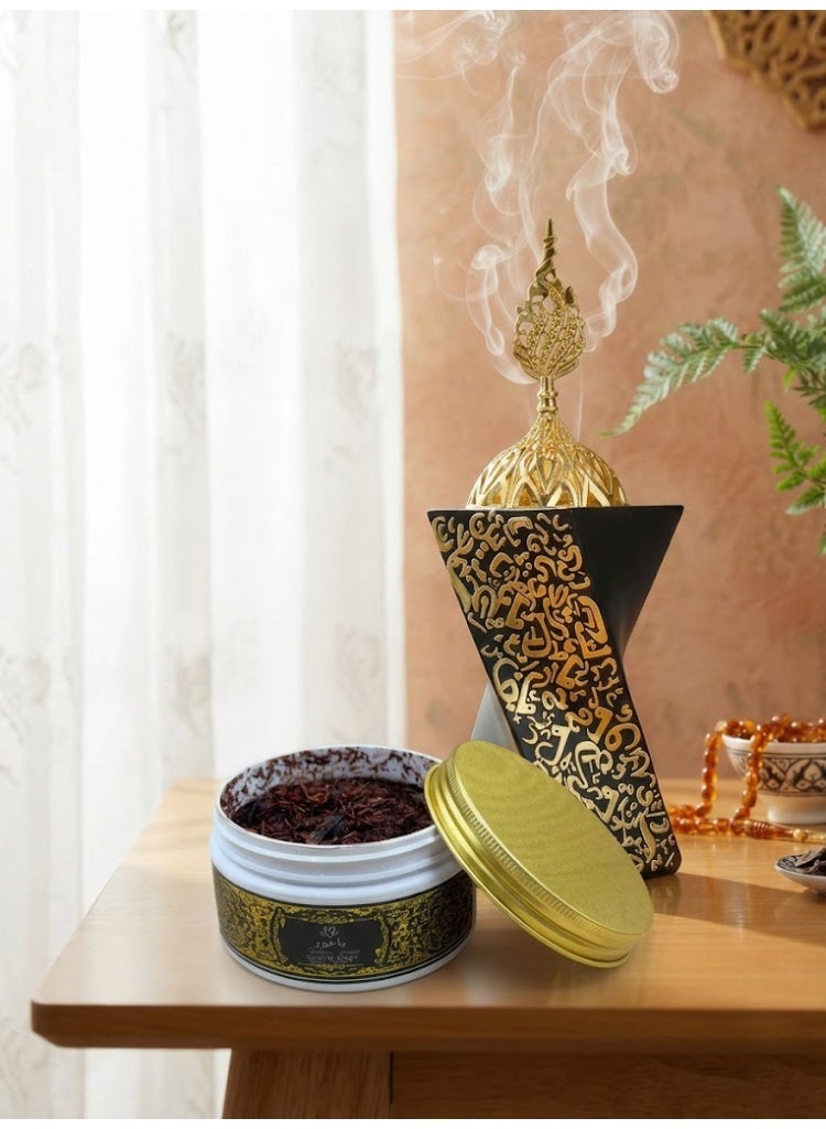 أود أل سعود بخور عود مسك 80 جرام، علبة هدايا، عطر يدوم طويلاً، مثالي للصلاة والعبادة والاحتفالات - Image 2